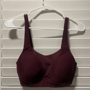 Maroon Lululemon Run Times Bra High Support size 36C